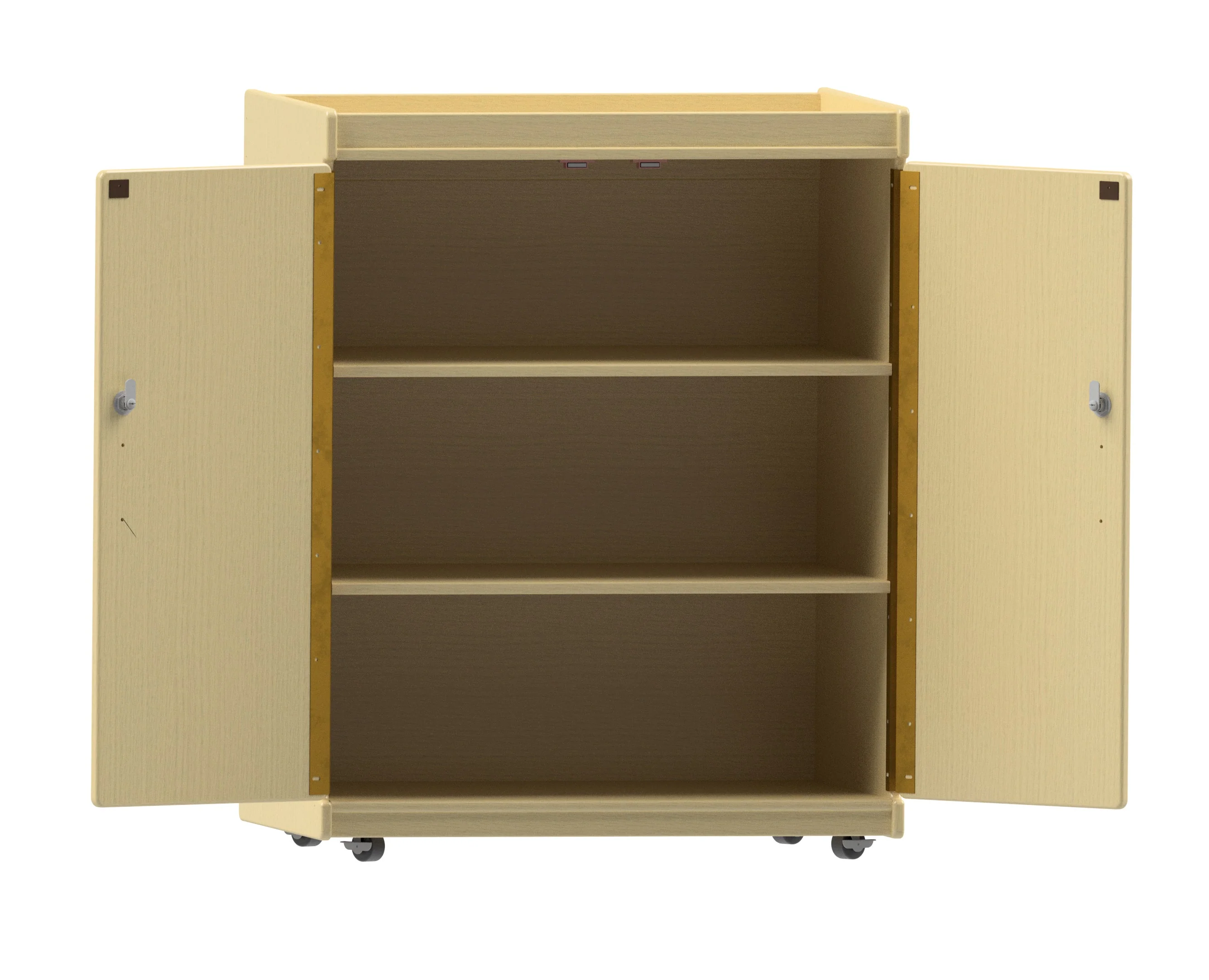 Mobile Teacher Cabinet 2 fixed shelves plus the bottom behin - Image 2
