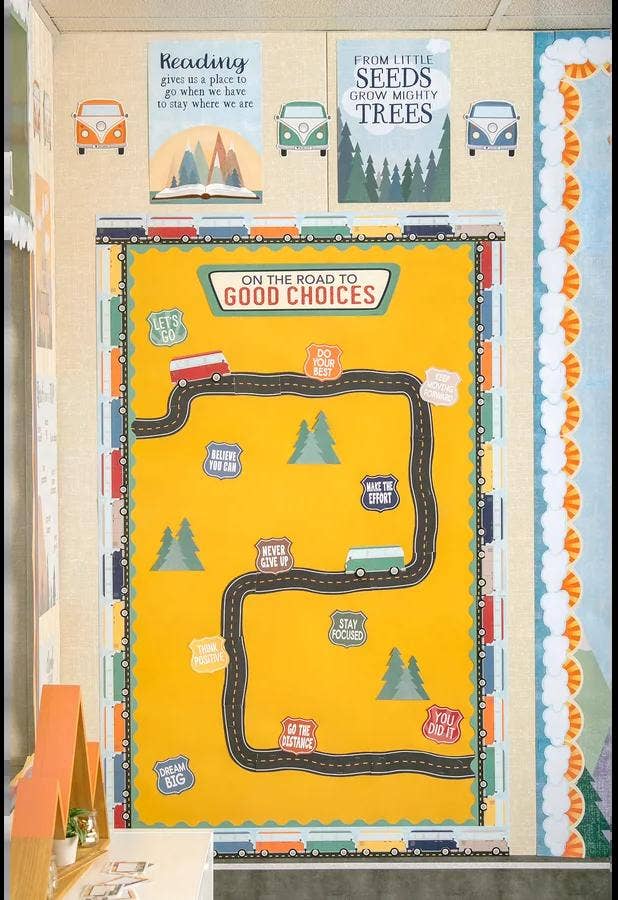 Moving Mountains Road Trip On the Road to Good Choices Mini Bulletin Board - Image 3