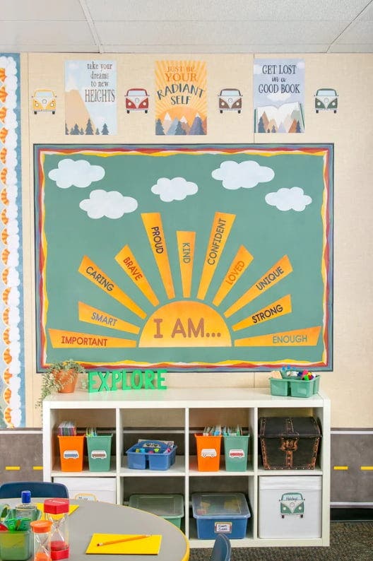 Moving Mountains Road Trip Sun Positive Affirmations Bulletin Board - Image 2