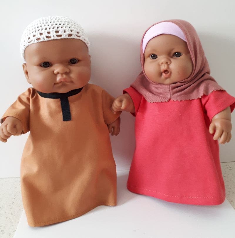 Multicultural Doll Clothes for 10in Baby Set of 8 - Image 4
