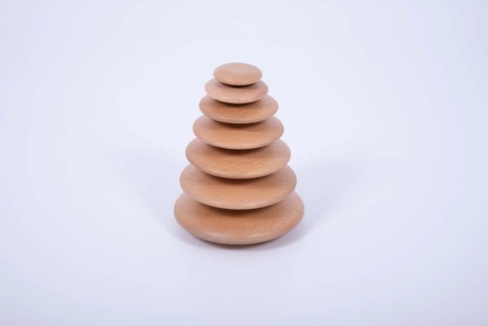 Natural Buttons set of 7