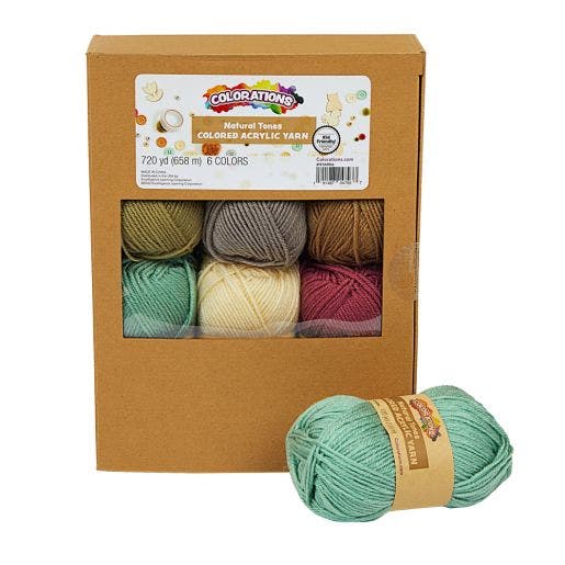 Natural Tones Acrylic Yarn 120 Yds Color