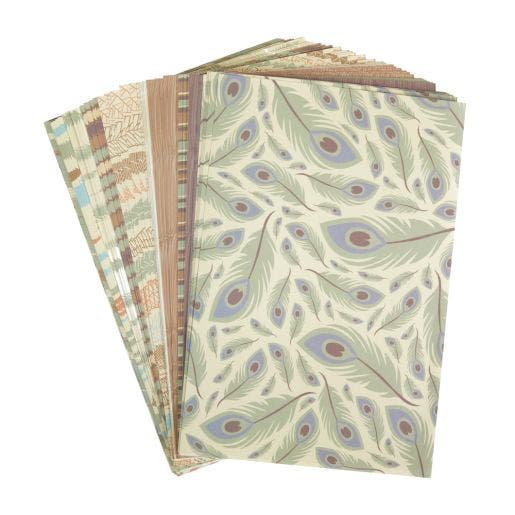 Natural Tones Paper 100 Sheets 10 Designs