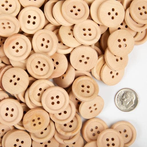 Natural Tones Wood Buttons 1/2lb 300 pcs - Image 6