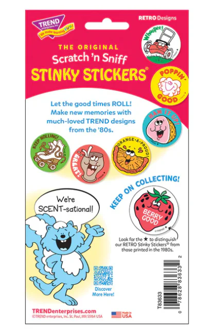 Neat Soap scent Retro Scratch n Sniff Stinky Stickers 24 ct - Image 4