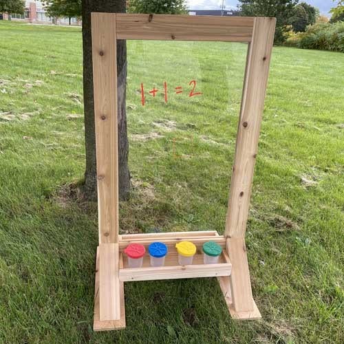 Outdoor Art Easel with Paint Holder by Naturally Inspired Play - Image 4