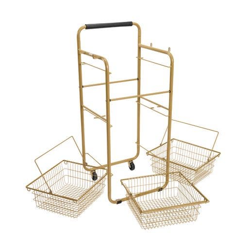 Outdoor Storage Cart with Removable Baskets - Image 5