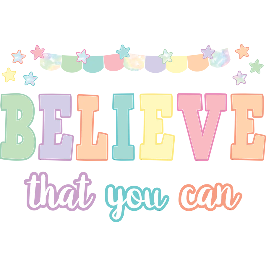 Pastel Pop Believe That You Can Bulletin Board