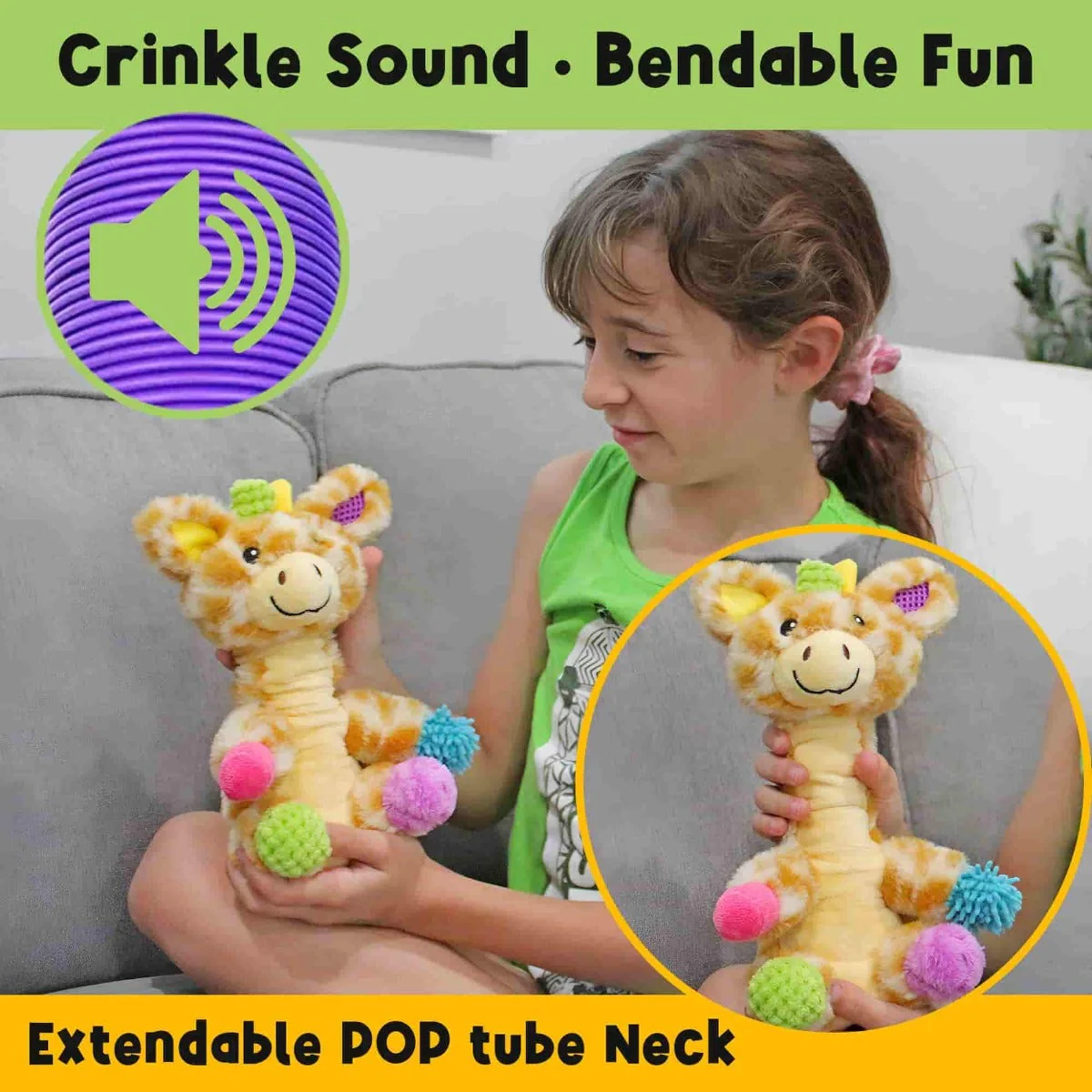 Patches The Mini Sensory Giraffe with Extendable Neck - Image 3