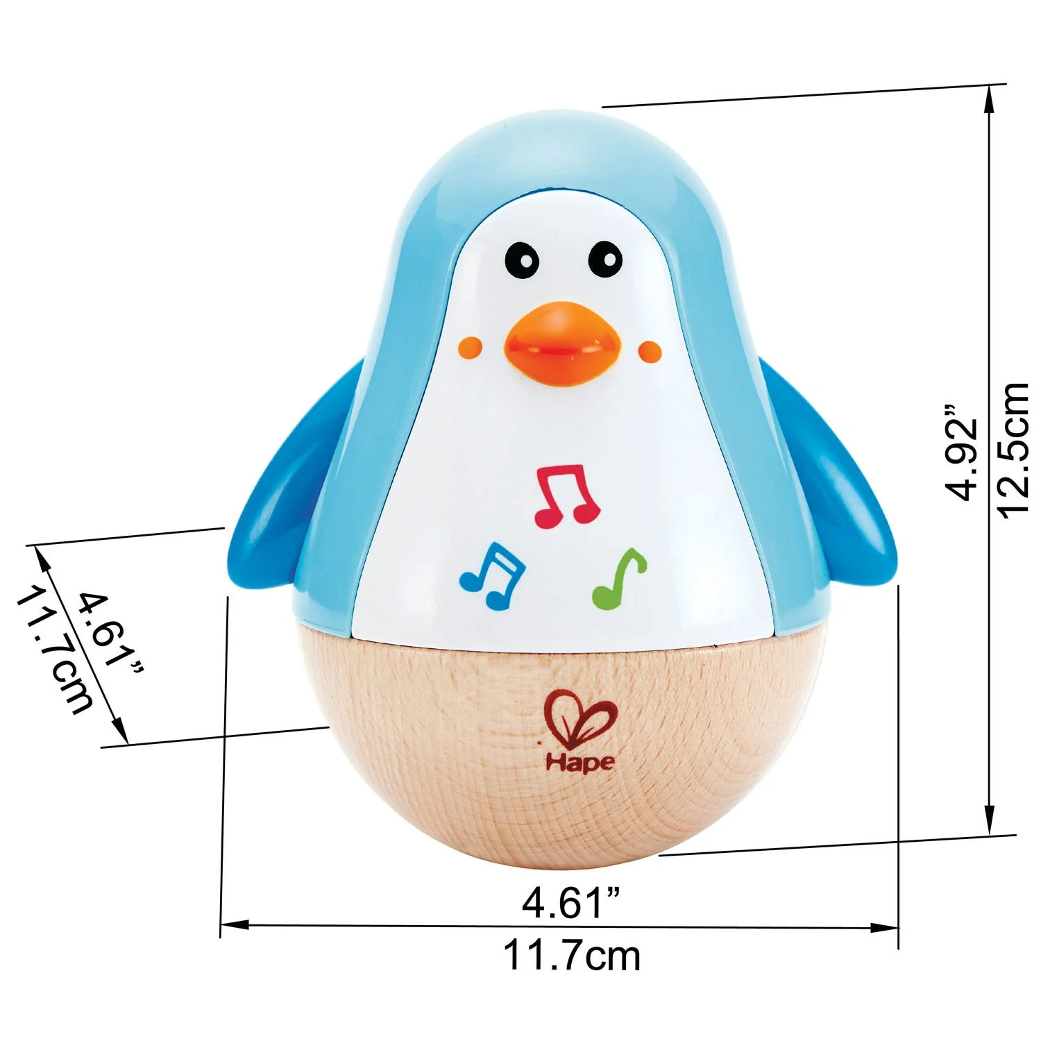 Penguin Musical Wobbler by Hape - Image 4
