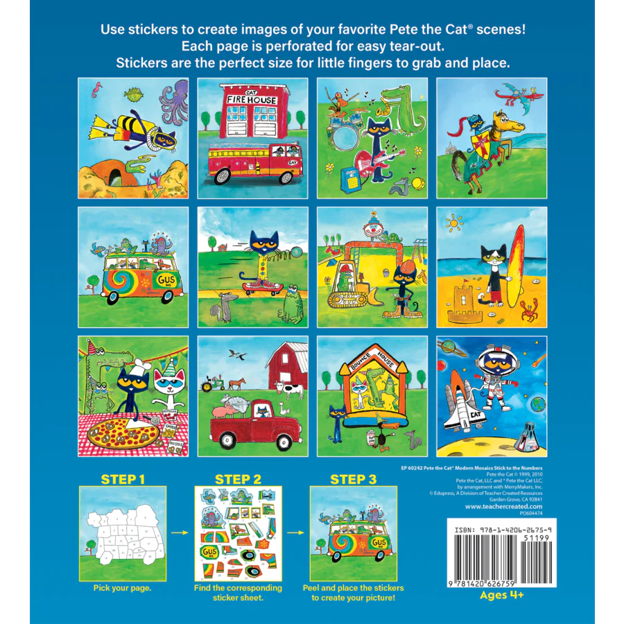 Pete the Cat Modern Mosaics Stick to the Numbers - Image 2