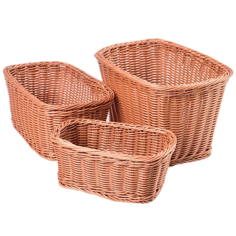 Plastic Woven Baskets Set of 3 - Image 3