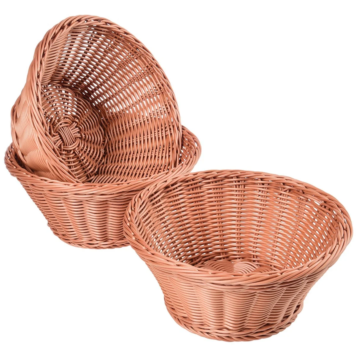 Plastic Woven Baskets Set of 3 - Image 7