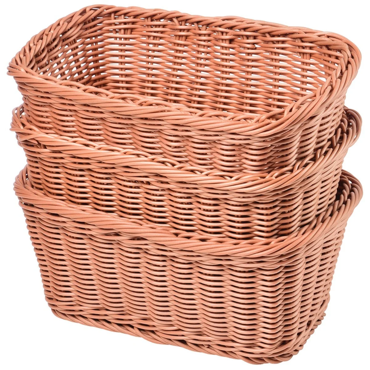 Plastic Woven Baskets Set of 3 - Image 8