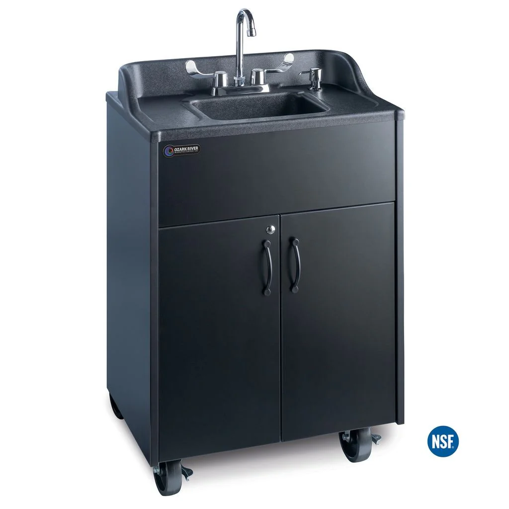 Premier Black Portable Hot Water Hand Washing Sink