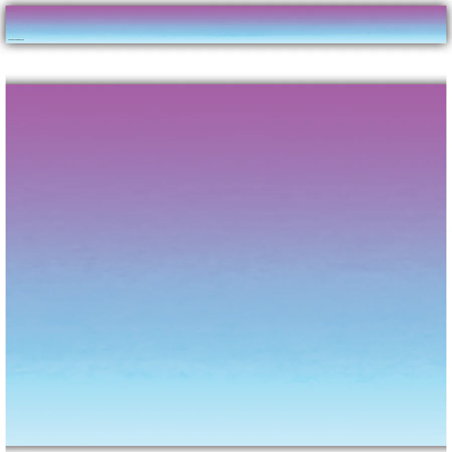 Purple and Blue Color Wash Straight Border Trim