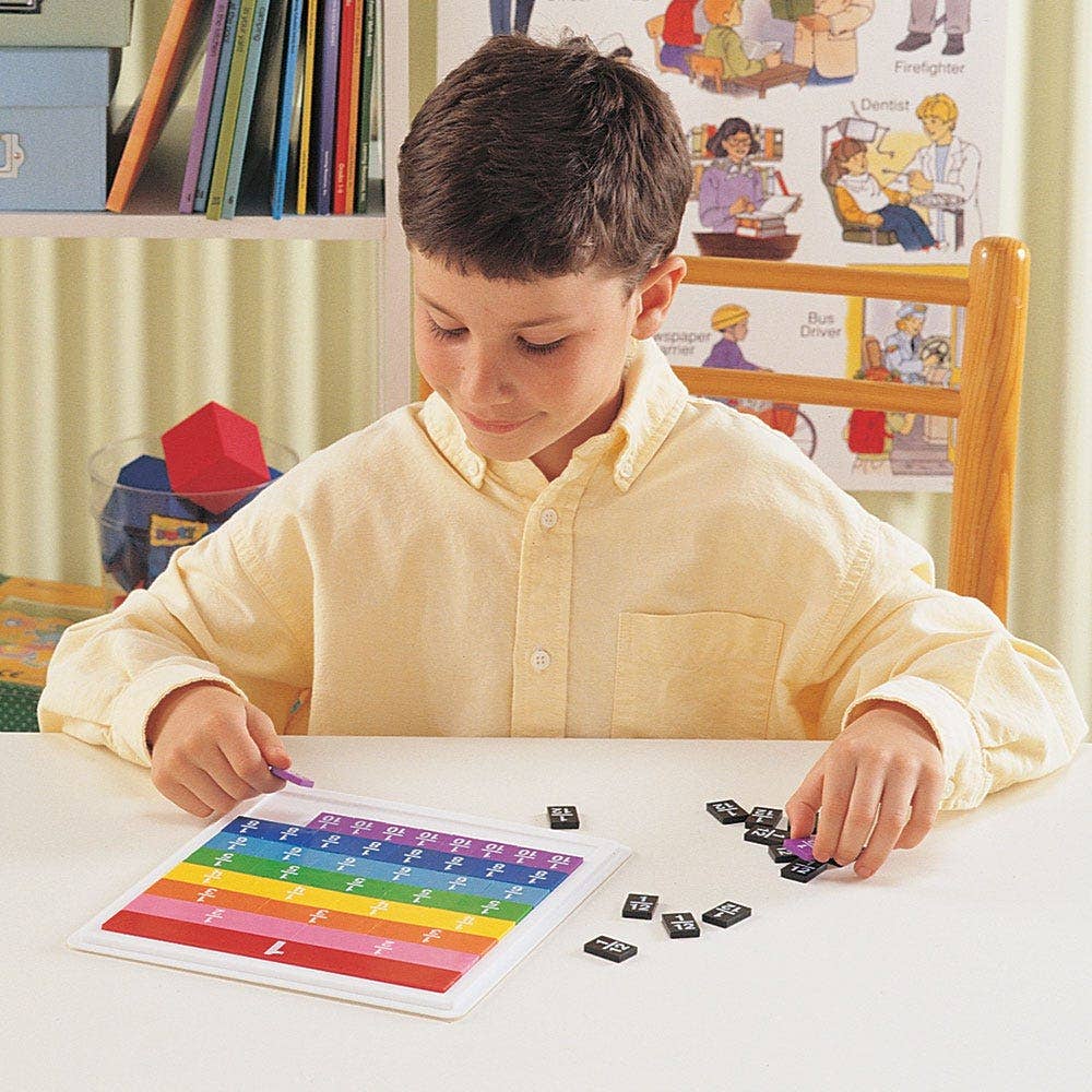 Rainbow Fraction Tiles with Tray - Image 2