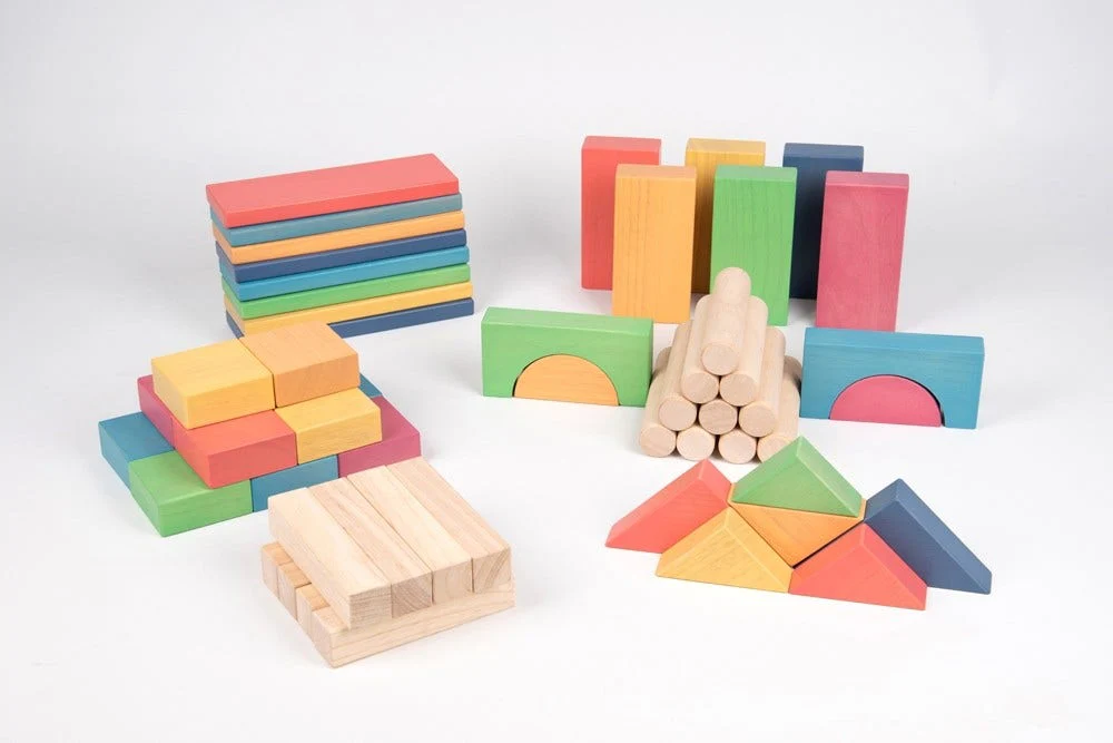 Rainbow Jumbo Blocks set of 54 - Image 2