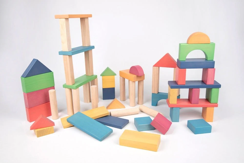 Rainbow Jumbo Blocks set of 54 - Image 3