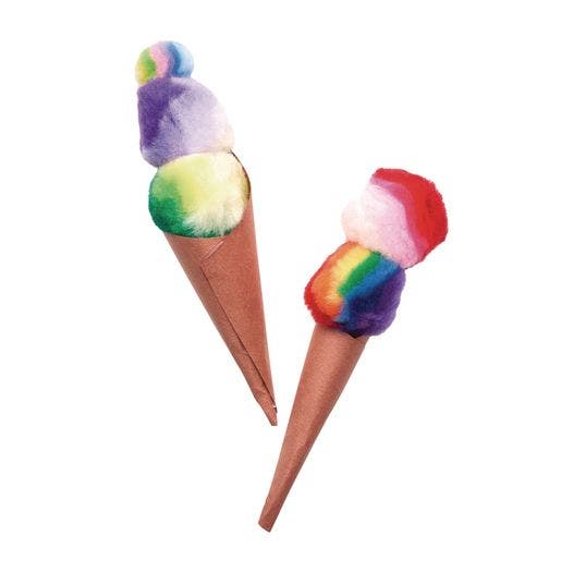 Rainbow Striped Pom Poms 180 pcs - Image 5