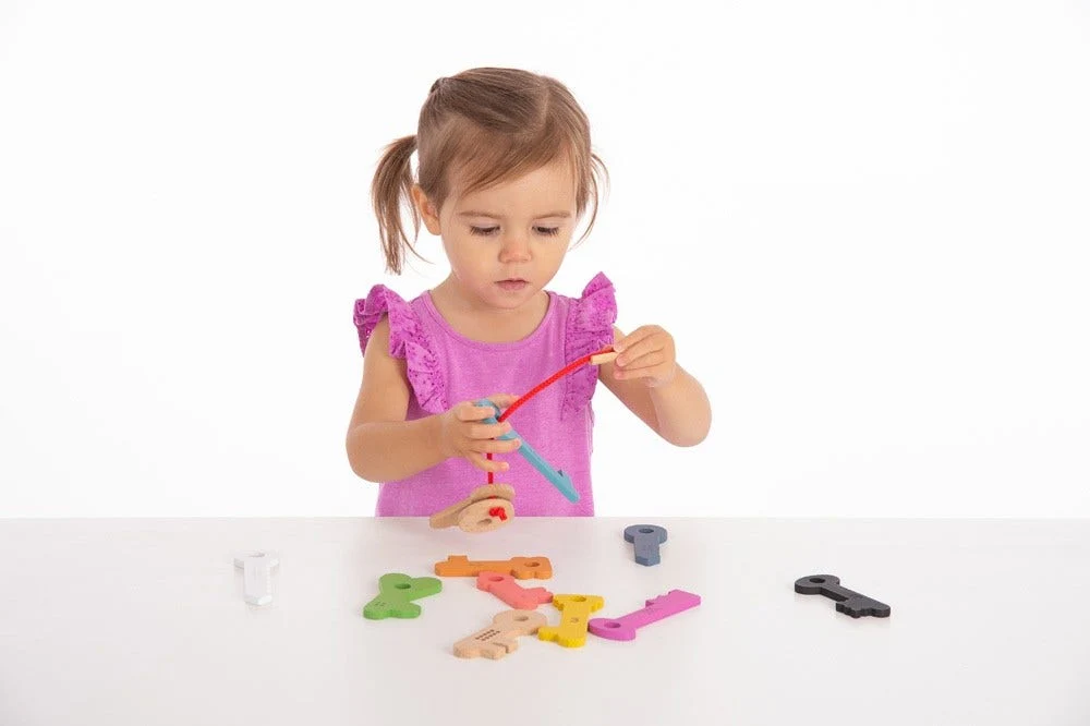 Rainbow Wooden Counting Keys - Image 2