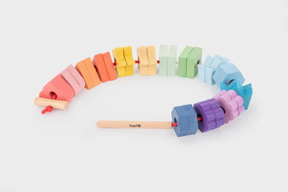 Rainbow Wooden Lacing Shapes - Image 6