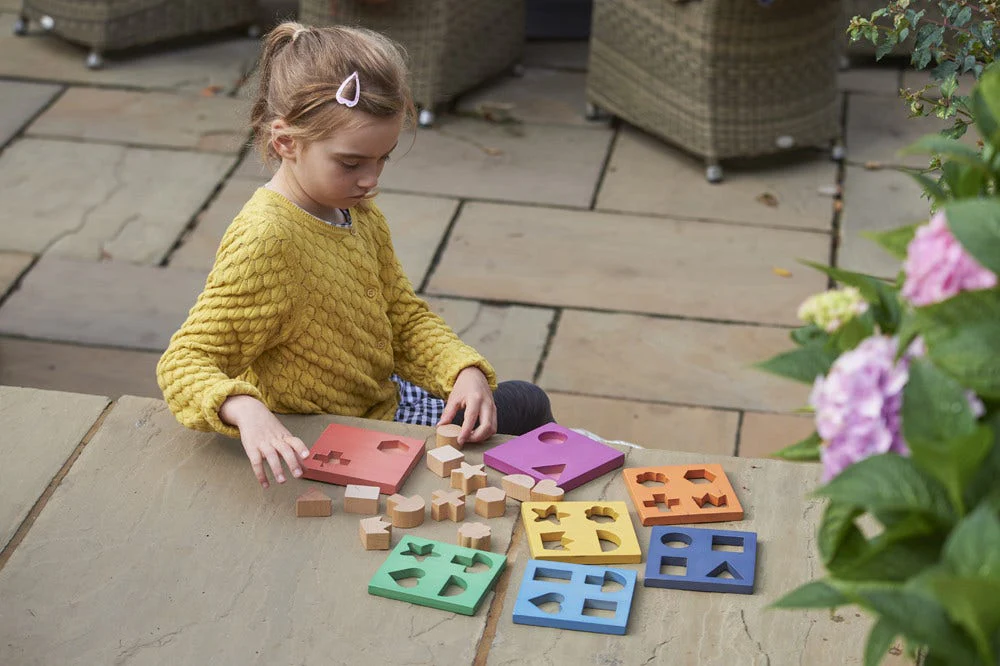 Rainbow Wooden Shape Stacker - Image 4