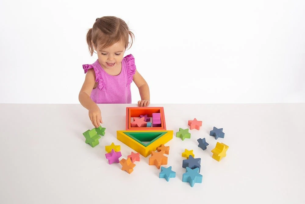 Rainbow Wooden Stars - Image 4