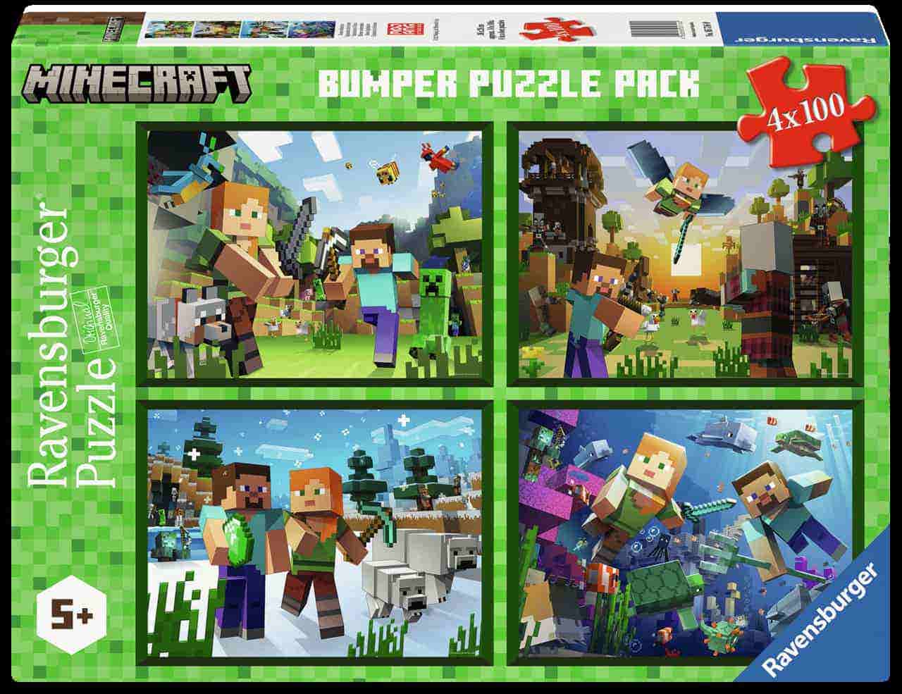 Ravensburger Minecraft 4x100 piece Puzzles