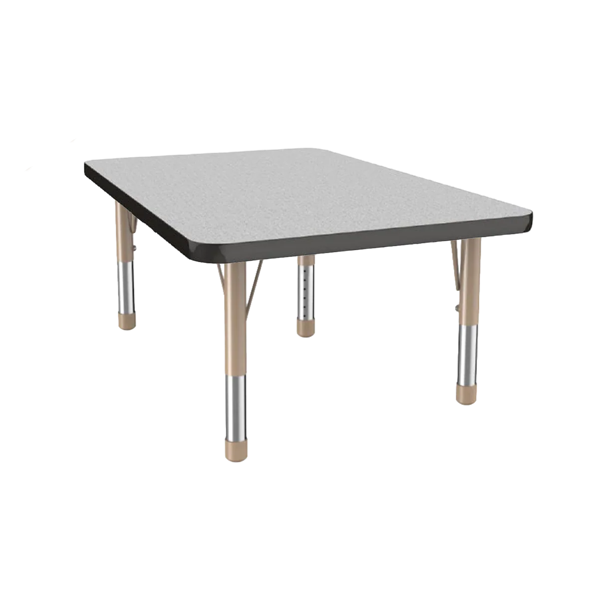 Rectangle Grey/Black Activity Table with Standard or Chunky Adjustable Legs - Image 7