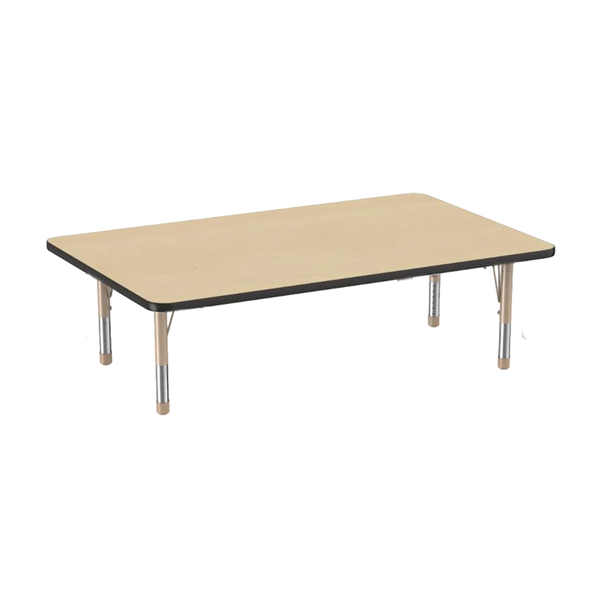 Rectangle Maple/Black Activity Table with Standard or Chunky Adjustable Legs - Image 29