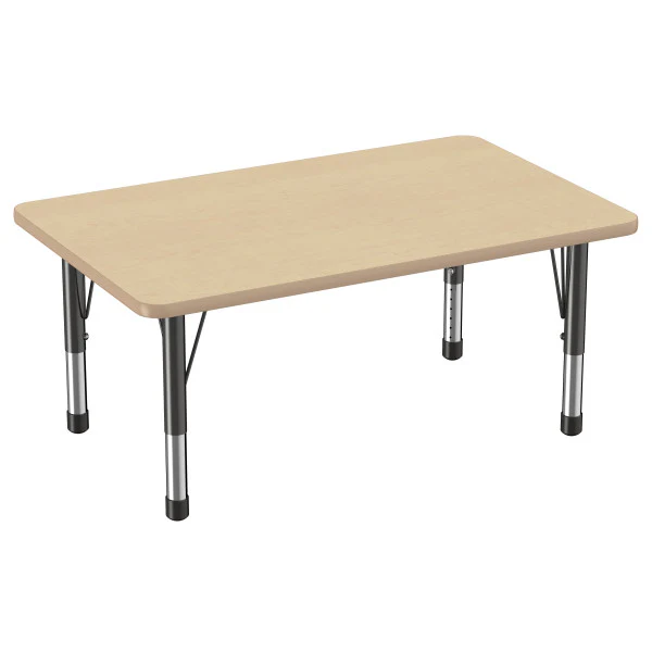 Rectangle Maple/Maple Activity Table with Standard or Chunky Adjustable Legs - Image 18