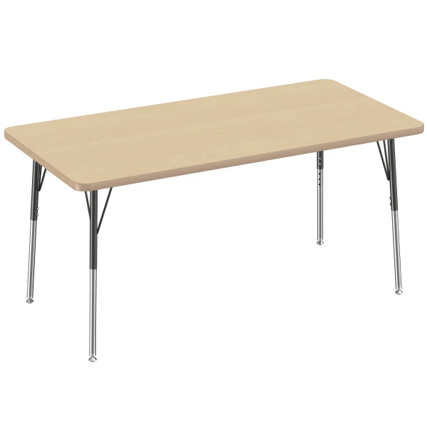 Rectangle Maple/Maple Activity Table with Standard or Chunky Adjustable Legs - Image 3