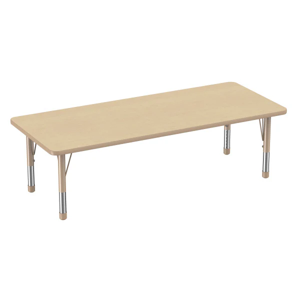 Rectangle Maple/Maple Activity Table with Standard or Chunky Adjustable Legs - Image 8