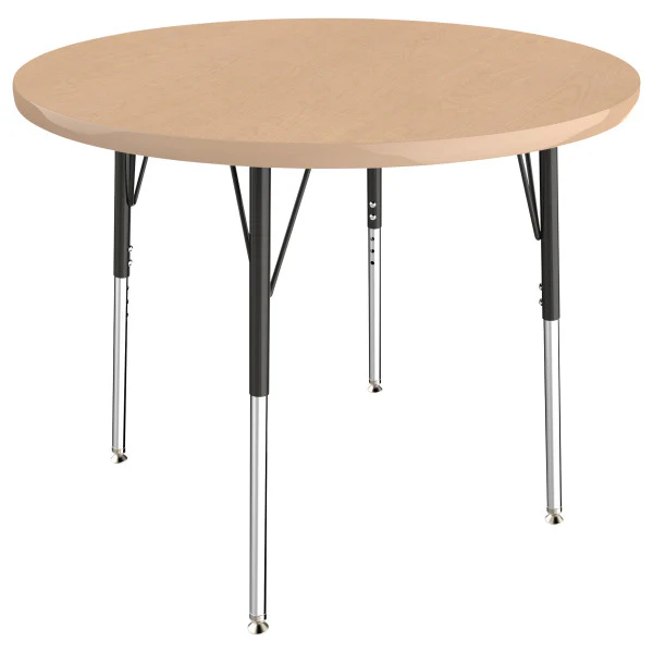 Round Maple/Maple Activity Table with Standard or Chunky Adjustable Legs - Image 5