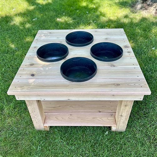 School Age Outdoor Activity Table with 4 Bowls by Naturally Inspired Play