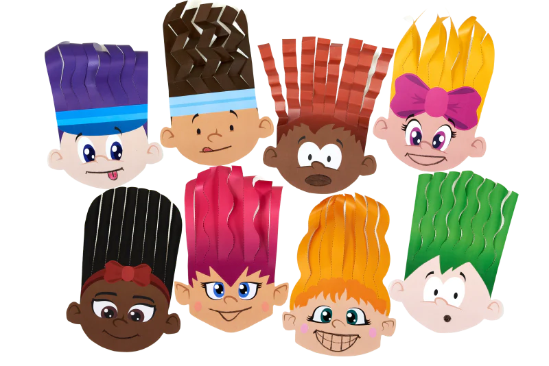 Scissor Skills Hair Cut Paper