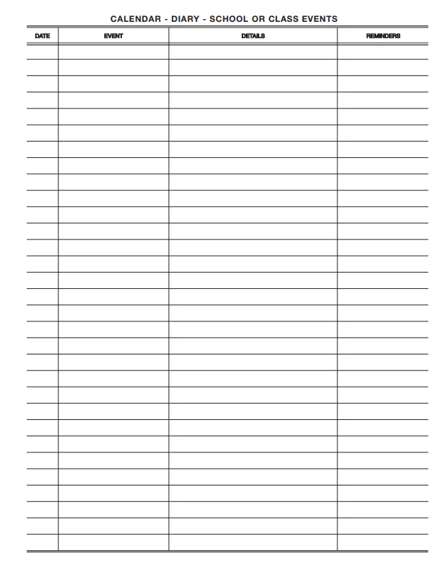 Secondary Teachers Daily Plan and Record (Red) - Image 4