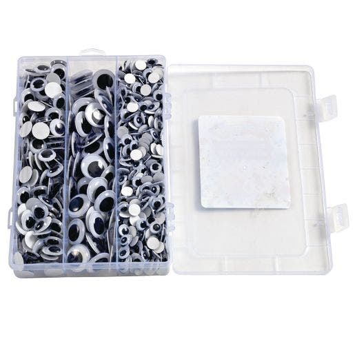 Self Adhesive Wiggly Eyes In Tray 875 Pc - Image 2