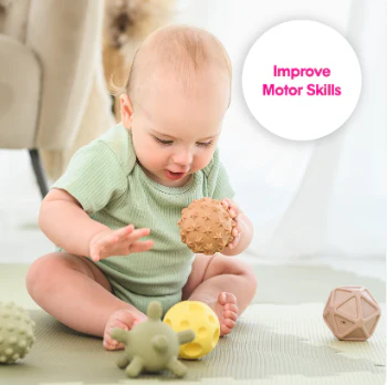 Sensory Mini Balls Boho Chic 6 pcs - Image 3
