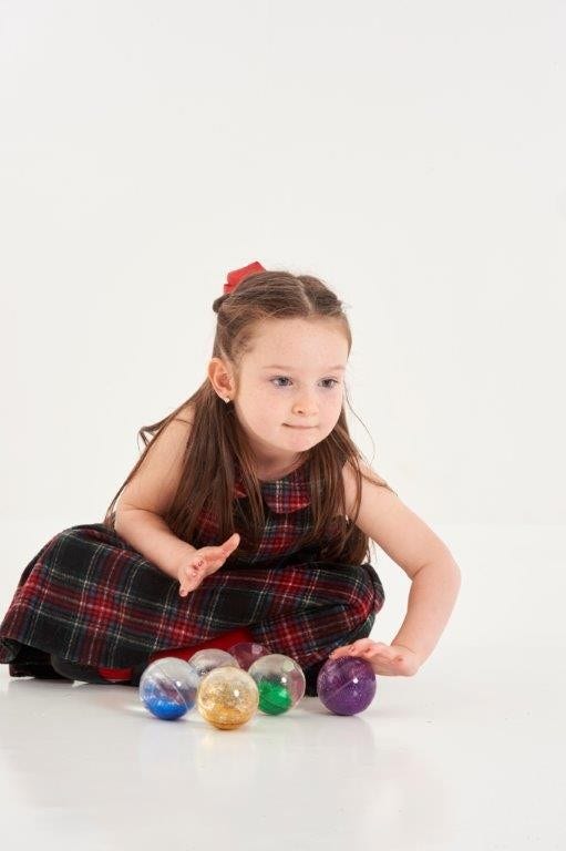 Sensory Rainbow Glitter Balls Pk7 - Image 4