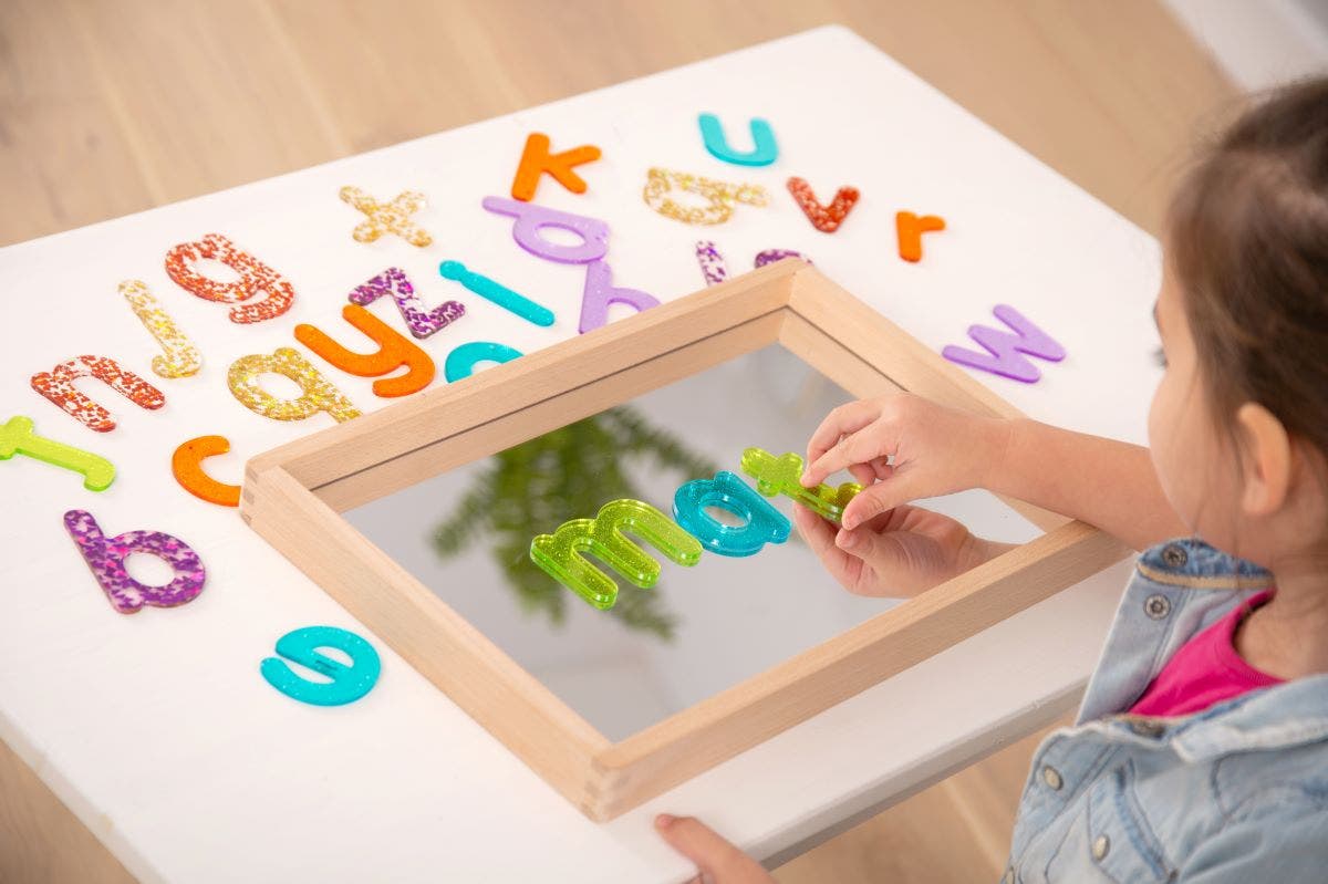 Small Wooden Mirror Tray - Image 4