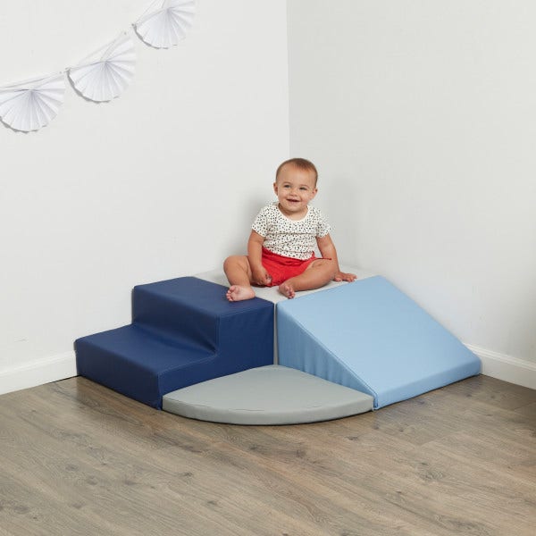 SoftScape Toddler Playtime Corner Climber Navy Powder Blue - Image 2