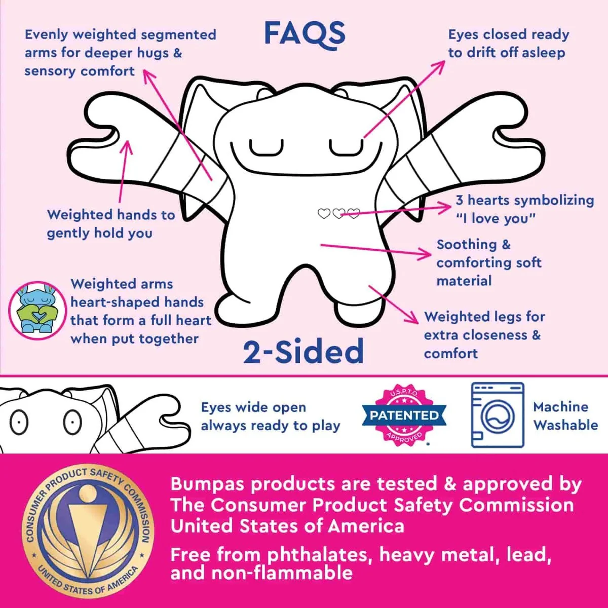 Sprinx Bumpas Weighted Plush Character 14in - Image 4