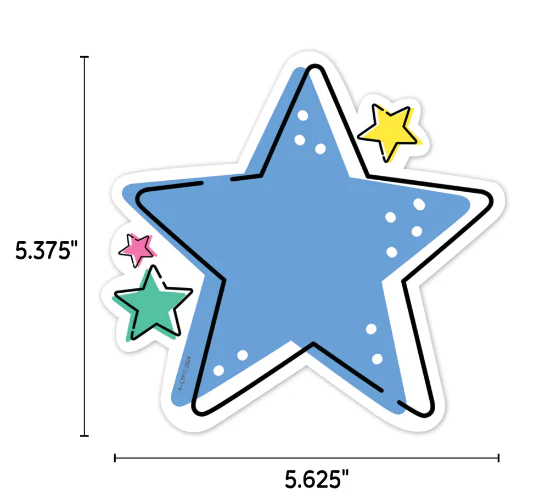 Stars 6 Inch Designer Cut Outs - Image 3