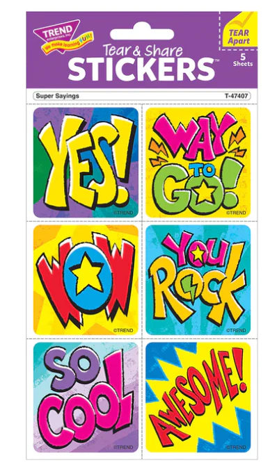 Super Sayings Tear and Share Stickers - Image 3