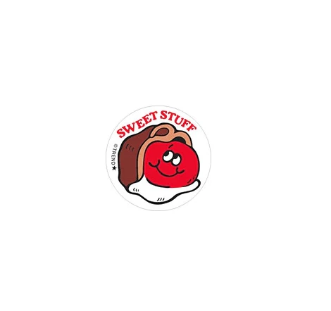 Sweet Stuff/Chocolate Cherry scent Retro Scratch n Sniff Stinky Stickers 24 ct