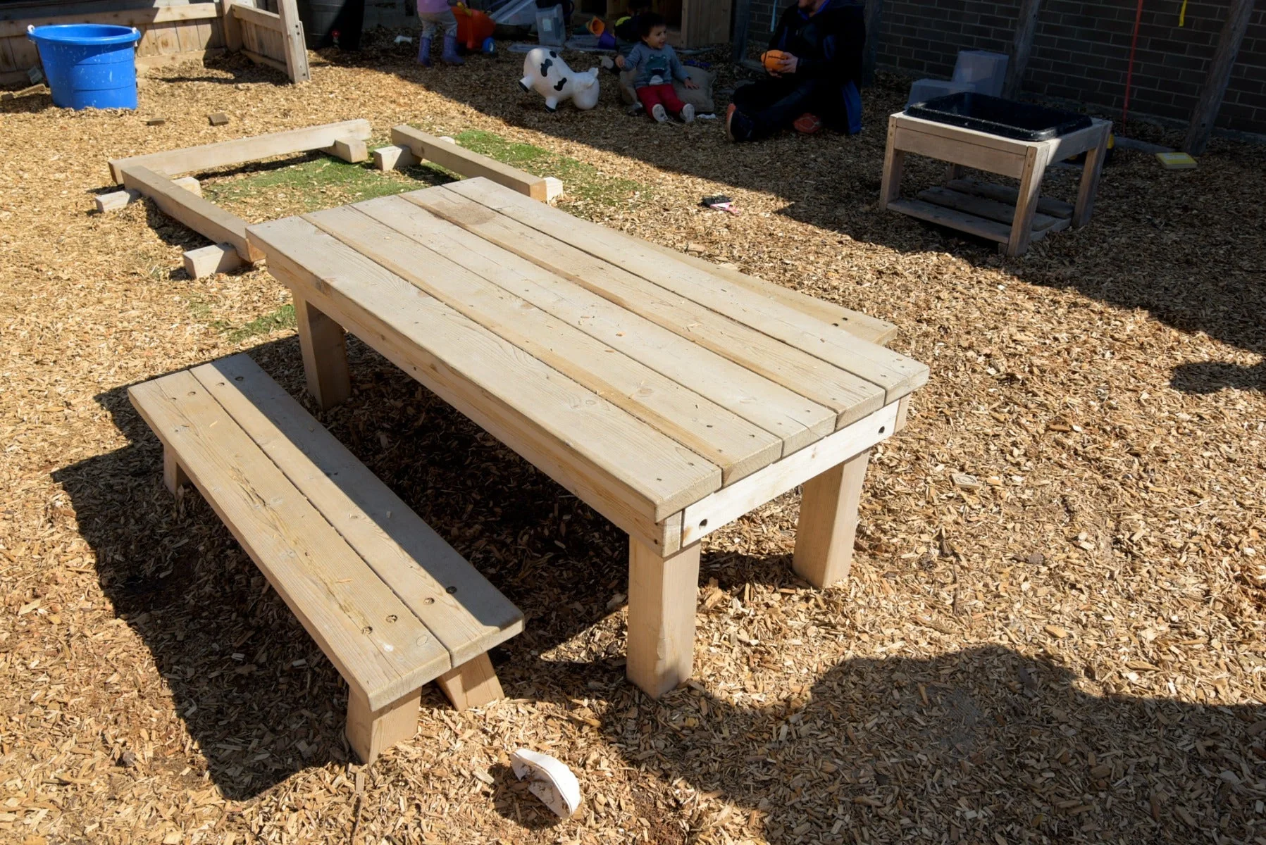 Table and 2 Benches by Naturally Inspired Play - Image 4