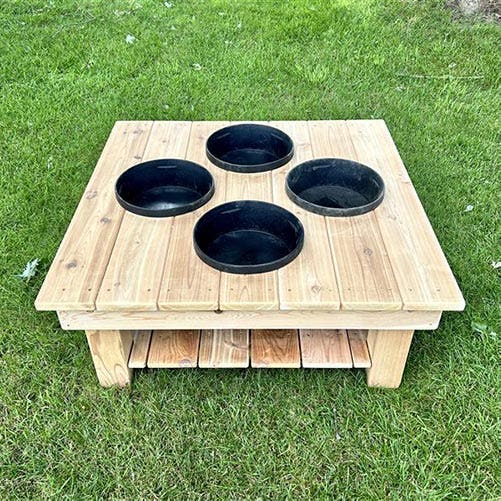 Toddler Outdoor Activity Table with 4 Bowls by Naturally Inspired Play - Image 4