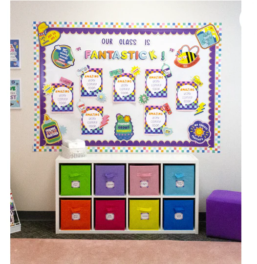 We Stick Together Checkered Rainbow Straight Bulletin Board - Image 5